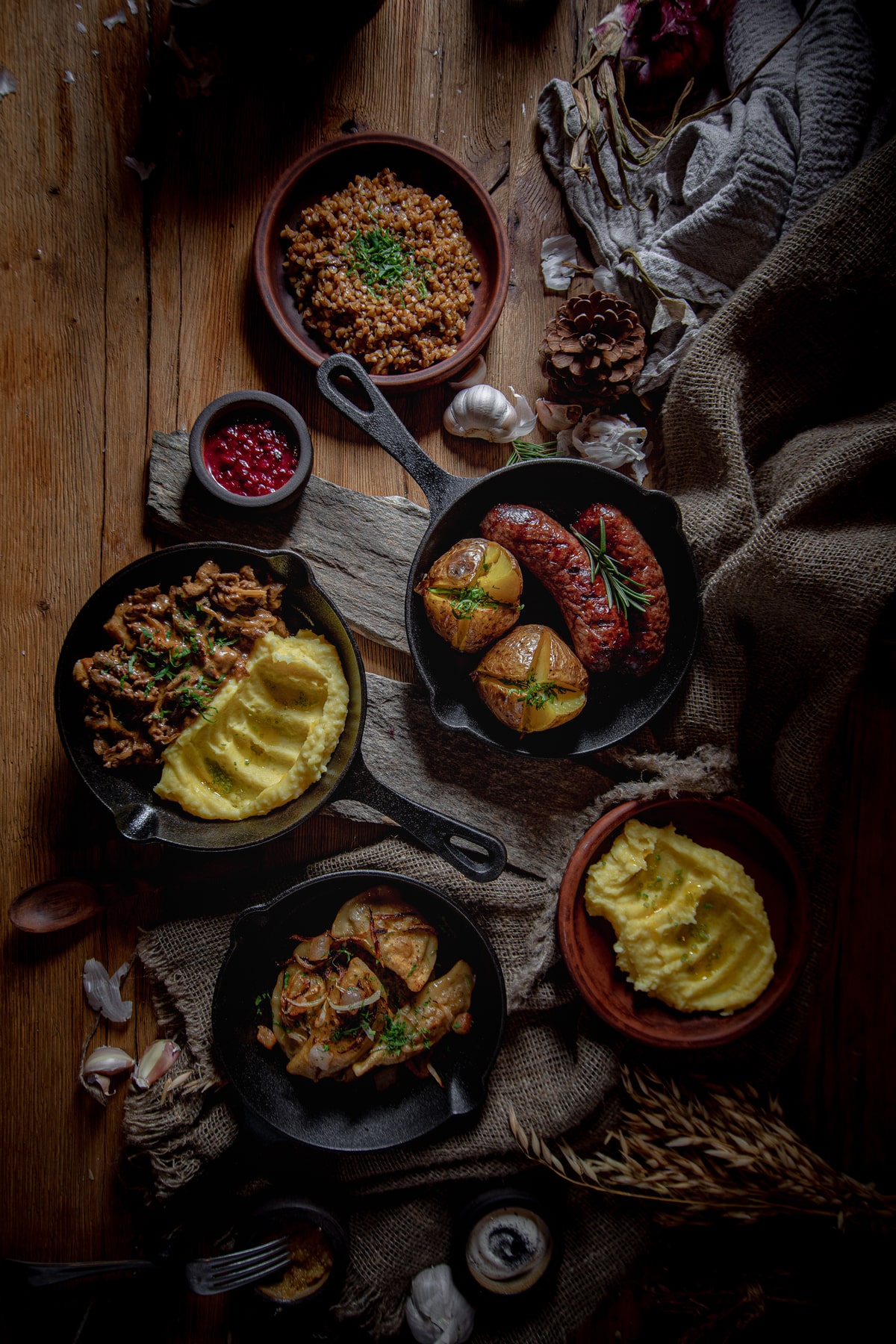 Cooking in the open fire <br>Russian Stove